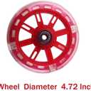 training wheels flash mute wheel bicycle stabiliser mounted Kit compatible for bikes of 12 14 16 18 20 Inch 1 Pair (red)