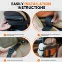 Center Console Dog Car Seat for Small Dogs with Bunny Fleece, Anti-Slip Booster Car Seat with Collar Hook, Triple Protection, Portable Washable, for Pets Up to 13.5lbs (Brown-Orange)