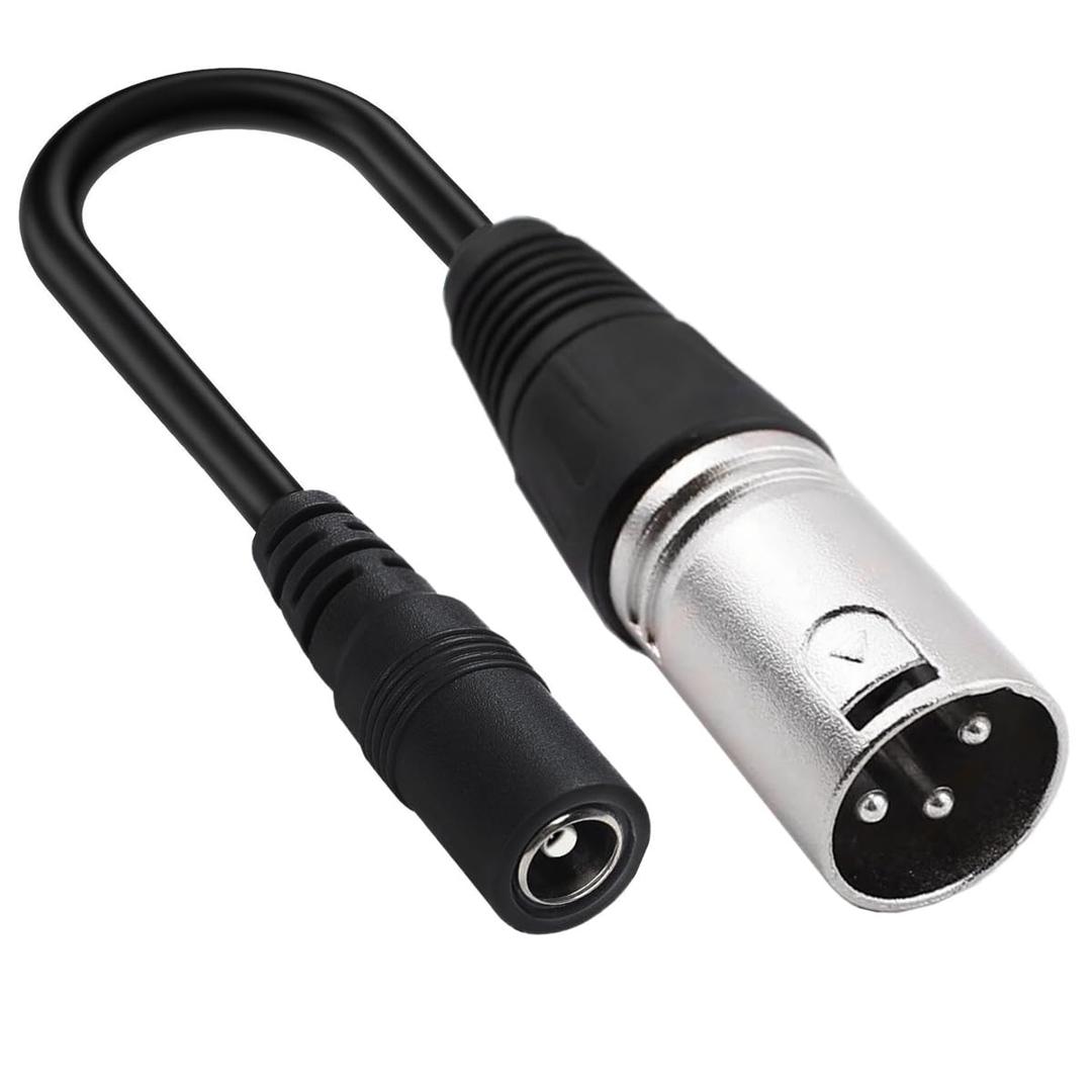 DC 5521 to XLR Cable, 5.5mm x 2.1mm Female to 3-Pin Male Adapter,
Power Charger Extension Cord for 12.6V 14.6V 48V 54.6v Li-ion Charger Extension Cable Cord(XLR)