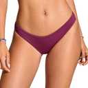 CRZ YOGA Womens Bikini Bottom Low Waisted Bathing Swimsuit Shorts Cheeky Swim Briefs (Medium, Fuchsia)