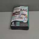 Cozy Essential Vacuum Storage Bags, 80% Compression Vacuum Seal Space Saver Plastic Packaging Bags for Clothes, Blankets, Pillow, Bedding, Comforters, Sealer Clothing Storage,6 Combo