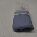 Melodieux Dusty Blue Semi Sheer Curtains 84 Inches Long for Living Room, Bedroom Linen Look Farmhouse Rod Pocket Shiny Sheer Curtain Drapes Light Filtering Home Office, 52" W x 84" L, 2 Panels