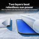 Windshield Sun Shade for Fit BMW X3 2018-2025 Foldable Sunshade with Titanium Silver & Ice Blue Layer, UPF50+ Car Window Shade