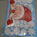 5 x 465 PCS 10 Sheet Double-Sided Christmas Window Clings, Christmas Snowflake Window Clings Stickers for Glass, Xmas Holiday Santa Claus Reindeer Snowflake Decals for Party