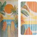 VIETBUD DECOR Summer Vibe Beaded Bamboo Curtain for Doorway 35.4" x 78.7"