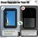 806621 RV Window for Entry Doors With Low-profile Shade 12'' W X 21'' H Black