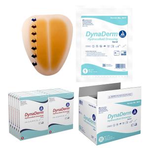 Dynarex Dynaderm Hydrocolloid Adhesive Medical Wound Dressing - Sacral - 6x7 Inches -3017, 6" X 7", 60 Count