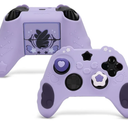 GeekShare Controller Skin Set for Xbox Soft Silicone Protective Cover Skin Case Compatible with Xbox Series X Controller with 2 Thumb Grip Caps and 2 Stickers - Star Wings Series Purple