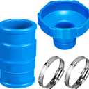 2 Set Pool Vacuum Hose Adapter Kit Compatible with Intex Adapter B,Pool Skimmer Hose Connector Replacement Hoses Adapter with Clamp for Above Ground Swimming Pool Vacuum Surface Skimmer Small Strainer