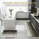 Kitchen Mats for Floor 3 Pieces Set, Non Slip Cushioned Runners Waterproof Comfort Kitchen Rugs and Mats Farmhouse Chef Mat Carpet for Sink and Stove Combo, Laundry Room, Hallway, Entryway, Bathroom