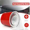 Keel Guard for Fiberglass Boat Bass Aluminum Boats, Boat Keel Protector Guard Hull Protector Shield Protects from Rocks Ramps Scratches Damage, Self-Adhesive DIY 6.5 feet, White