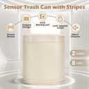 SYNCVIBE Bathroom Trash Can with Lid Automatic 2 Gallon Sensor Trash Bin, 7.5 Liter Smart Rubbish Bin, Motion Sensor Waterproof Bathroom Decor, Plastic Narrow Garbage Can for Bedroom, Office, Beige