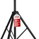 Pyle Universal Speaker Stand Mount Holder Heavy Duty Tripod w/ Adjustable Height from 40 to 71 and 35mm Compatible Insert Easy Mobility Safety Pin and Knob Tension Locking for Stability, Black (0.6 x 0.6 x 3.8)