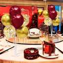 ZJDHPTY Red and Gold Party Decorations,4 Set Balloon Stand with Pump and Red Gold Balloons for 49ers Party Birthday Lunar New Year Christmas Valentine Wedding Graduation Prom Party Supplies