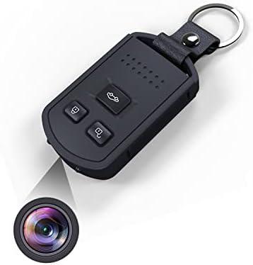 Jigayao 1080p Hidden Spy Camera Mini Security Car Key Cam for Video and Photos,Motion Detection Night Vision Keychain Spy Camera Sport Mini Camcorder-No Audio NO WiFi