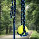 Paracord Handwoven 6-Strand Braided Shepherd Sling - Throwing Tool for Stones & Tennis Balls | Balearic Style Rock Launcher for Adults | Durable DesignBlack Blue
