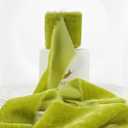 HUIHUANG Moss Green Frayed Velvet Ribbon 2 inch Handmade Fringe Silk Velvet Ribbon for Christmas, Flower Bouquet, Gift Wrapping, Wreaths, Holiday Home Decor-3 Yards/Roll
