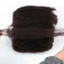 Afro Kinky Bulk Blend Human Hair 18 Inch 100 Gram Afro Kinky-Curly Blend Hair Bulk for Mini Twist Dreadlock Extensions Micro Locs Repair Soft 4C Curly for Braids (4#)