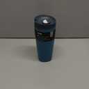 Owala SmoothSip Slider Insulated Stainless Steel Coffee Tumbler, Reusable Iced Coffee Cup, Hot Coffee Travel Mug, BPA Free 20 oz, Grey/Blue (High Dive)