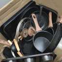 Pots and Pans Set Non Stick, 31 Piece Kitchen Induction Cookware & Bakeware Set, Nonstick Kitchen Cooking Pans Set with Frying Pans Set Grill Pan Saucepan Baking Sheet & Utensils, PFOA Free, Fully Assembled