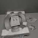 Elongated Toilet Seat Silver Resin Slow Quiet Close with Quick-Release Hinges Easy to Clean Install