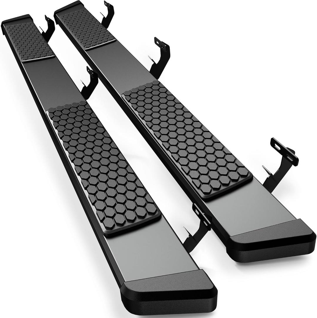 AUTOSAVER88 6 Inches Running Boards Compatible with Dodge Ram 2009-2018 1500 (Incl. 2019-2024 1500 Classic), 2010-2026 Ram 2500/3500 Crew Cab, Stainless Steel Side Steps Black Powder Coated Nerf Bars