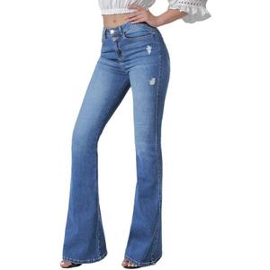 VIPONES Women's Flare Bell Bottom Jeans High Waisted Wide Leg Bootcut Jeans Stretchy Denim Pants (2, Light Blue 7)