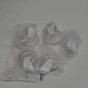 White Office Chair Wheels 3" Inch Roller Blade Rubber Chair Casters Replacement, Universal Fit Stem Heavy Duty Gaming Desk Chair Caster Wheels for Hardwood Carpet Floor - Set of 5