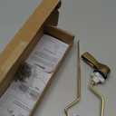 Hibbent 2 Pack Universal Toilet Tank Flush Lever Replacement, Toilet Handle Replacement Trip Levers with Stainless Steel Flapper Chains for Most Side Mount Toilets,Toilet Repair Handle,Brushed Gold
