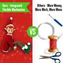 The Original Elf 12" Plush Christmas Elf Doll Poseable Shelf Sitter with Flexible Dangling Legs Perfect for Christmas Decorations, Toy Elf for Kids, Mini Elves, and Tree Topper (Boy)