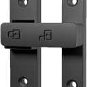 Heavy-Duty Flip Latch Lock 90/180 Degree Sliding/Swinging Door Lock Latch Bolt for Gate Barn Garage Garden Fence Shed Window Cabinet (180 Degree, Black)