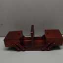 1pcs Wooden Expandable Sewing Box Sewing Kit Storage Box with Handle, Embroidery Kit Wooden Sewing Basket