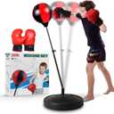 Punching Bag for Kids 3-8 Years Old, Kids Boxing Bag with Gloves & Adjustable Stand, Sports Toy for Boys