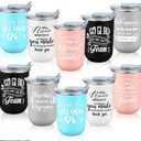 Maxdot 10 Pcs Christmas Thank You Gift Mugs 10 oz Team Employee Appreciation Gifts Bulk Stainless Steel Travel Coffee Mugs Inspirational Motivational Cups for Staff Coworker(Appreciation)