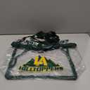 10 pcs Medium clear bags, green straps, green logo