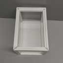 yarlung Clear Acrylic Wedding Card Box, White Wooden Card Box for Party Reception, Thick Money Box Gift Card Holder for Election Ballot, Baby Shower Birthday Graduation