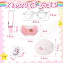 5 Pcs Stylish Set for 17cm Dolls with Fashion Hat ,Water Bottle,Skirt,Shoes and Sweater Outfit Set, Cute Doll Style Accessories Gift(Cute,Pink)