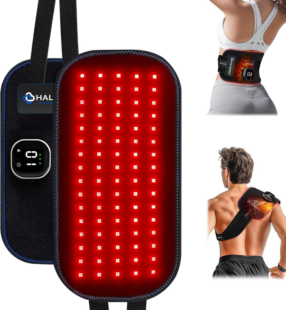 Red Light Therapy for Body, 5 Modes 3000mAh Cord-Free Controller, 15" x 7.1" Infrared Light Pad with 3-in-1 LED Bead 660nm & 850nm for Back Waist Shoulder Knee Leg Muscle