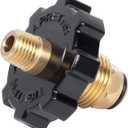 GASPRO Propane Tank Gas Fitting for Regulator and Hose, POL x 1/4" Male NPT, Excess Flow, Solid Brass