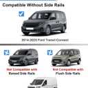 FengYu Van Ladder Roof Rack Compatible with Ford Transit Connect 2014-2025(Not for Transit), Steel Ladder Rack for Cargo Van, 2 Crossbars 47'', Ladder Rack Luggage Cargo Rack Crossbars Accessories