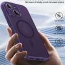 Faiono Magnetic for iPhone 15 Case [Full Camera Protection][Military-Grade Protection][Compatible with MagSafe] Shockproof Protective Slim Phone Case for iPhone 15, Dark Purple