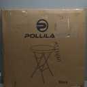 pollilar Cocktail Table 28in Portable Folding Bar Height Table, Compact Round High Top Plastic & Steel Bistro with Removable Legs, Indoor Outdoor RV Patio Catering Parties Commercial Events-Black