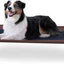 K&H Pet Products Outdoor Elevated Dog Cot, Breathable Cooling Elevated Cot Hammock Pet Bed for Large Dogs, Washable Mesh Cover, Raised Metal Frame, Collapsible, Portable - Large 42 X 30in Chocolate