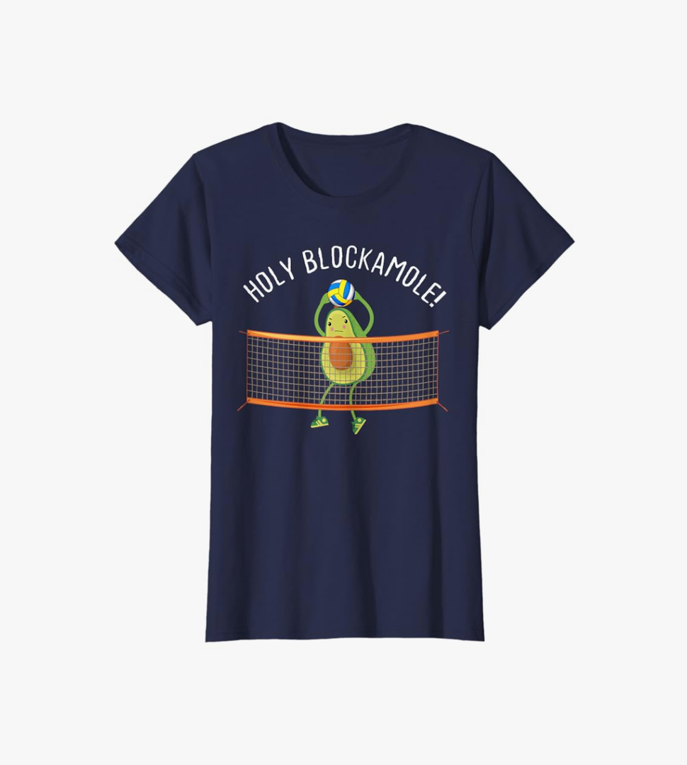 Holy Blockamole Volleyball Cute Funny T-Shirt Female Size M