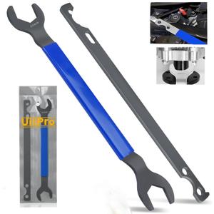 Fan Clutch Removal Tool kit,32mm Wrench & 36mm Clutch Fan Tool Wrench,Water Pump Pulley Holder Removal Tool for BMW, Ford, GM, Dodge,Chevrolet,Jeep Fan Clutch Removal Tool,Water Pump Holder (Blue)