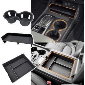 Center Console 3PCS Organizer Compatible with 2023-2026 Honda Pilot&2026 Honda Passport Cupholder Storage Box Cup Holder for Pilot Passport Accessories