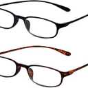 Calabria 718 Flexie Oval Reading Glasses Men/Women Bendable Single Power Readers Flexible Lightweight Durable TR-90 Frame