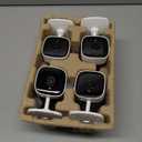 Tapo 1080P Indoor Wired Security Camera - Works as a Baby & Pet Monitor, Motion Detection, 2-Way Audio, Siren, Night Vision, Subscription-Free Local or Optional Cloud, Works with Alexa, C100(4-Pack) (White)