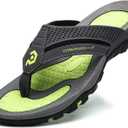 Pulltop Flip Flops for Men, Mens Thong Sandals Waterproof Shower Sandals Summer Outdoor Slippers Non Slip Beach Sandals for Men, 11 Grey