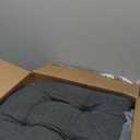 Quilmfoam 16.5"x15.5" Kitchen Chair Cushions Set of 4 for Dining Chair, Soft Tufted Non-Slip Memory Foam Seat Cushion with Ties for Indoor Kitchen Dining Furniture, Dark Grey